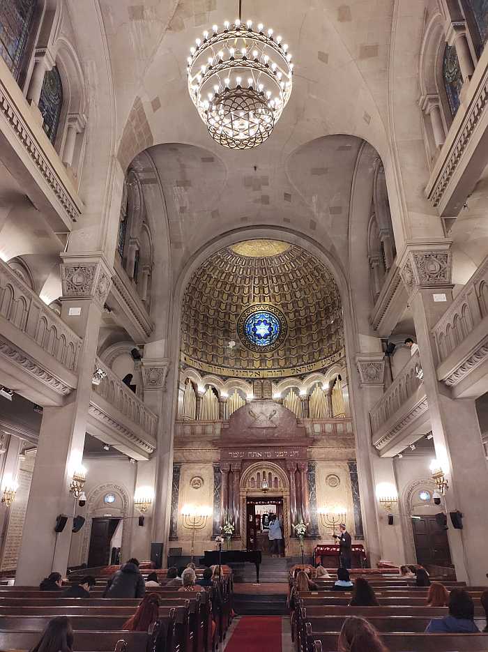 Interior of the Temple Libertad in Buenos Aires, Argentina.