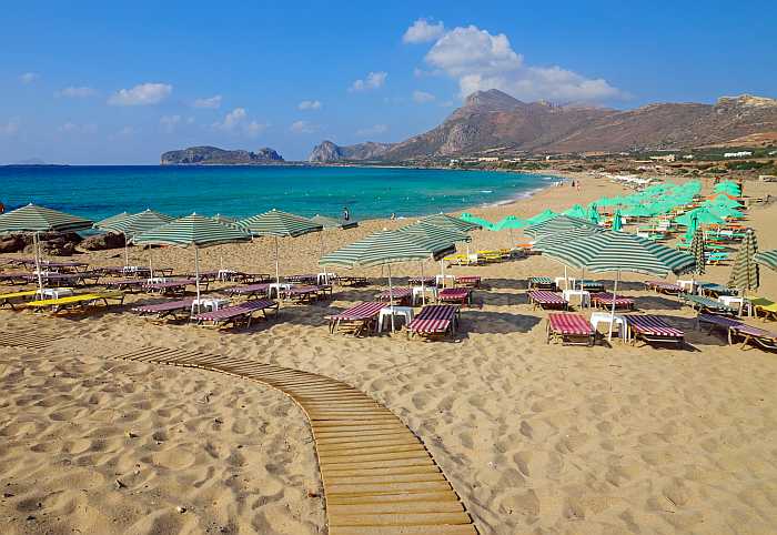 Beach on Crete Island in Greece.