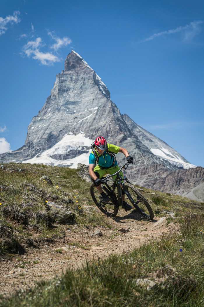 Mountain biking in Switzerland.